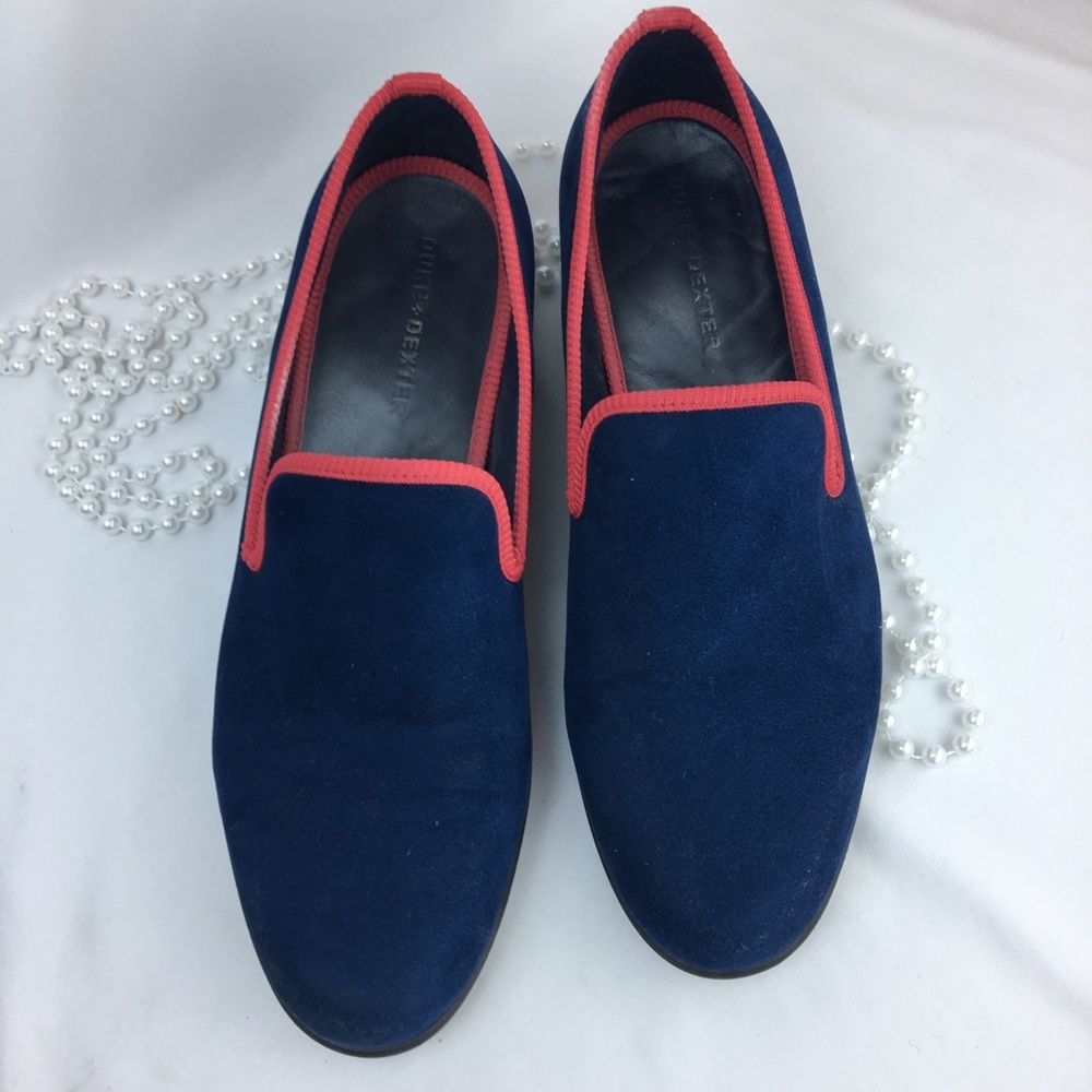 Men's Blue and Red Loafers